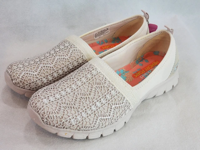 Skechers Flex 3.0 Duchess 23422 Tan Casual Comfort Slip-On Sneakers Size 8.5