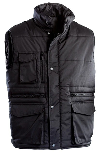 Smanicato Gilet Uomo Donna da Lavoro Piumino Giubbotto Giacca Giubbino con zip