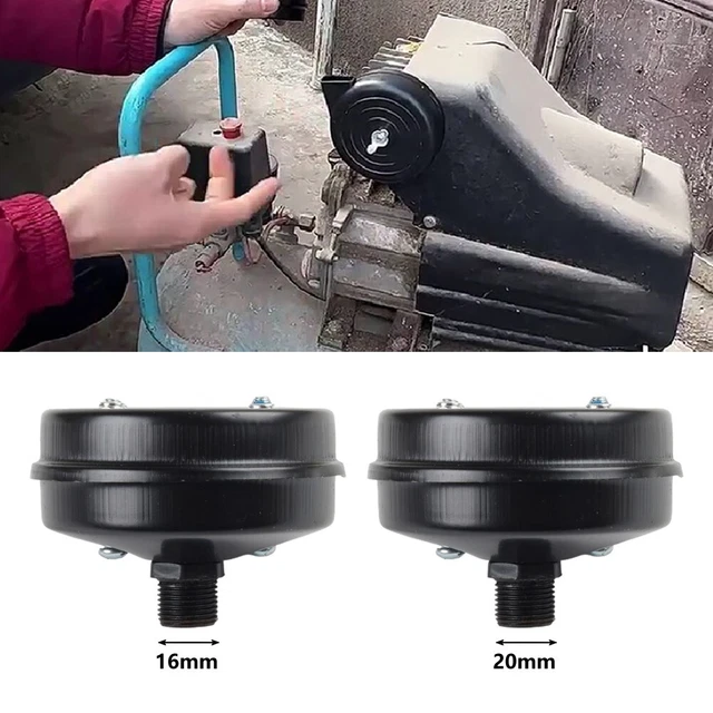 Filtre Air Compresseur 20MM SILENCIEUX POMPE Filtre à Air Compresseur Noir Fil Plomberie Tuyau Air Comprime
