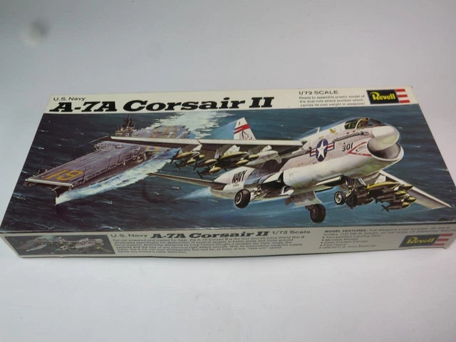 Vintage Revell 1/72 Modèle Aircraft Kit H-114 A-7a Corsair II Scellé 1968