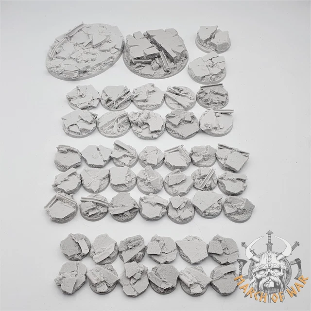 thumbnail image 2 of March Of War 28mm Resin Urban Rubble Bases - For Horus Heresy, Space Marines, Chaos - UK Made 2 of 4