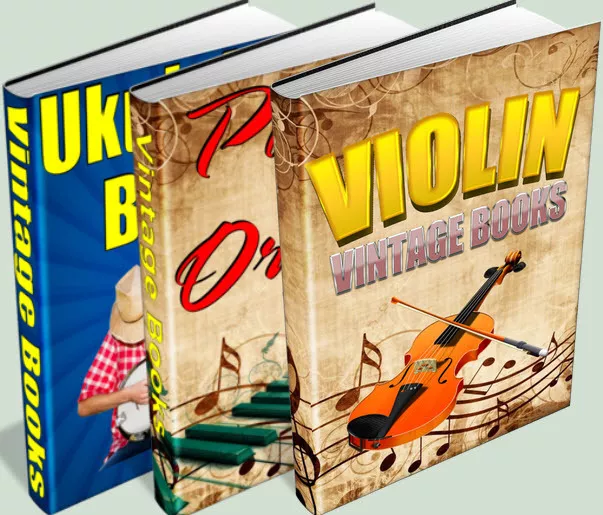 Piano & Organ, Violin and Ukelele & Banjo Collection 171 Books on DVD