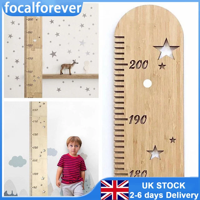 WOODEN KIDS CHILDREN Height Growth Charts Ruler Meter Measurement Chart