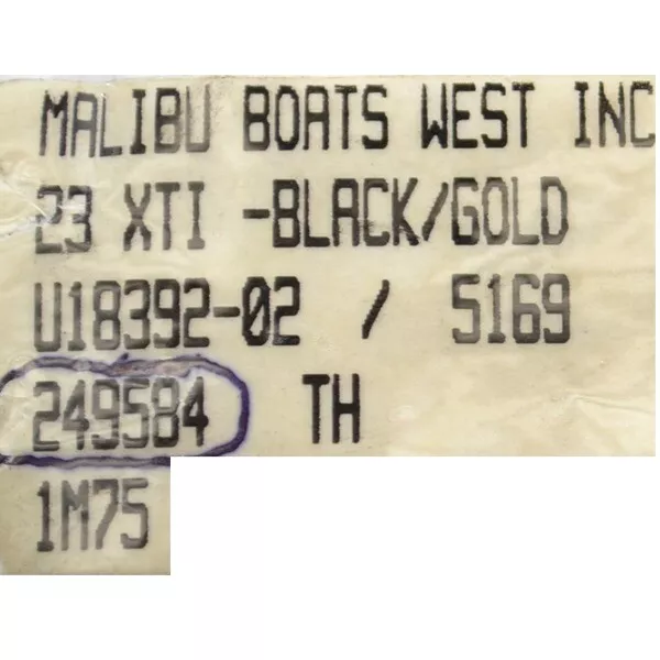 Malibu Boat Raised Decal 249584 | 23 XTi Logo Black Sticker 2