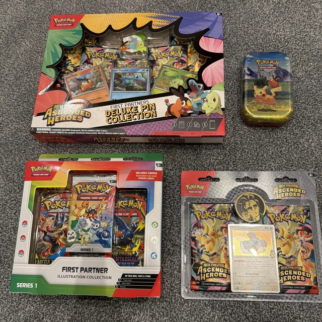 POKÉMON ASCENDED HEROES First Partner/Pin/Mini Tin Deluxe Collection ...