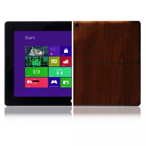 Skinomi Tablet Dark Wood Cover+Screen Protector for Microsoft Surface Windows RT