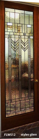 Stained Glass Stunning design Frank L Wright style  Interior Doors