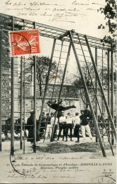 Cpa / / Normal School Of Gymnastics & Fencing Joinville Le Bridge Rings