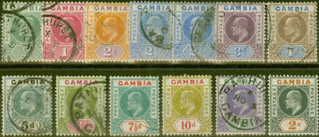 Gambia 1904-06 Set Mit 13 SG57-68 Fein Gebraucht