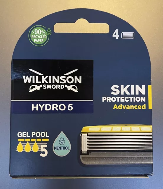 Wilkinson Sword Hydro 5 Sense Energize Advanced Mens Razor Blades pack of 4 8 12