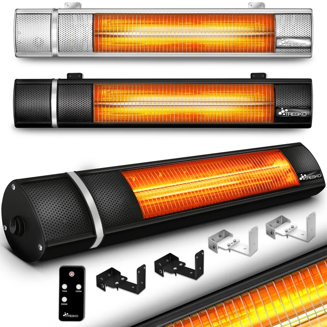 TRESKO Heizstrahler 2000W Infrarotstrahler Wand Terrassenstrahler Wärmestrahler