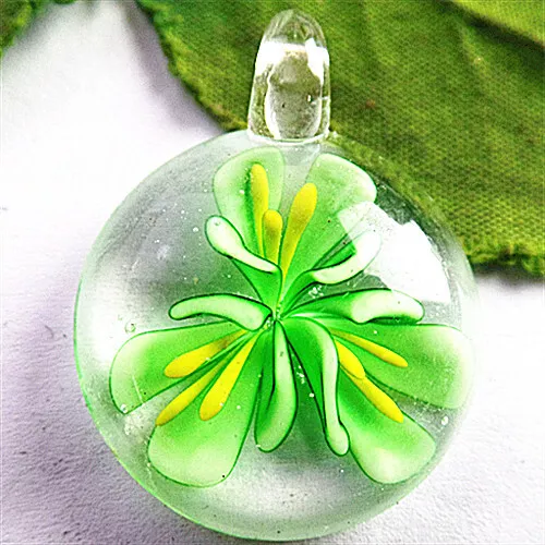 A27804 38x29x11mm Beautiful Lampwork Glass freeform pendant bead