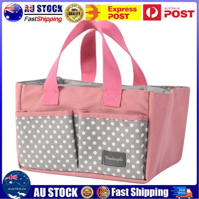 Baby Diaper Caddy Holder Bag Maternity Nursery Organizer Storage (Pink)