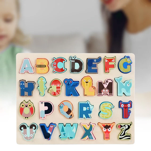 WOODEN ALPHABET PUZZLES Montessori Sensory Montessori Alphabet Matching ...