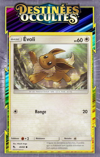 Carte Pokemon EVOLI 48/68 Holo Soleil et Lune 11.5 SL11,5 FR NEUF