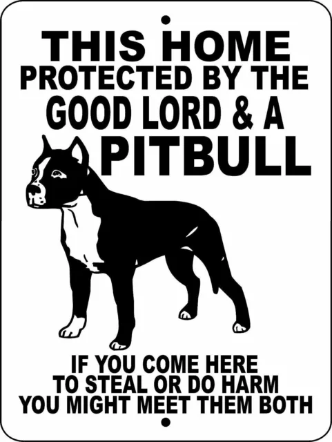 0583 Pit Bull Terrier 9"x12" Aluminum Sign