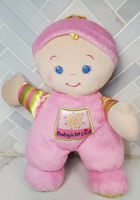 Fisher Price Pink My First Doll Stuffed Plush Baby Rattle Security Lovey 2008
