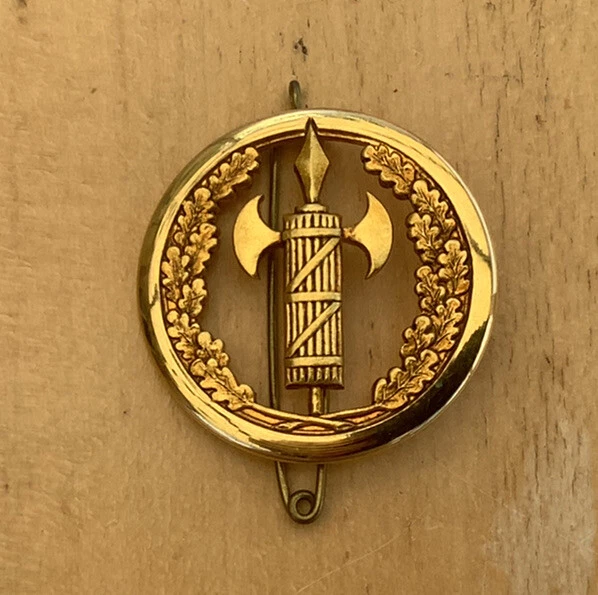 Porte-clés Métal 2 Faces - Insigne Béret Commando Marine Armée Française (bronze, 33mm)