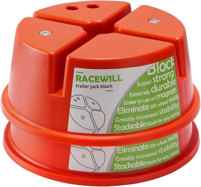 TRAILER JACK BLOCK 2Pack RV Camper Stabilizer Blocks Round W/