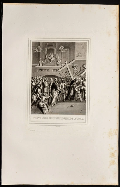 Gravure Originale 1853 - Le Couronnement De La Vierge (Vie De Jésus-Christ) - XIXème Siècle