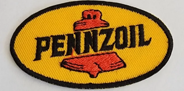 Pennzoil Embroidered iron on patches 1 1/2 x 3"