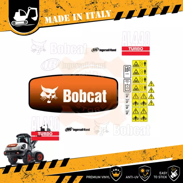 Aufkleber Abziehbilder Arbeitsausrüstung BobCat AL440