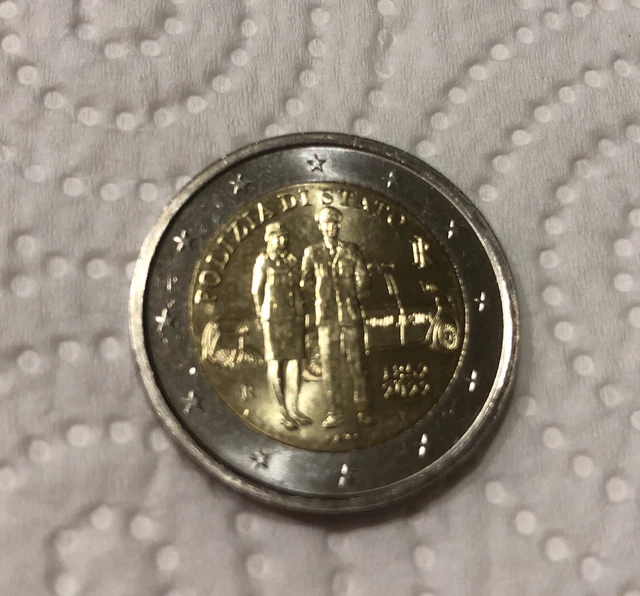 2 Euro 2022 Italia Moneta - Polizia Nazionale Italiana FDC Da Rotolo Bancario