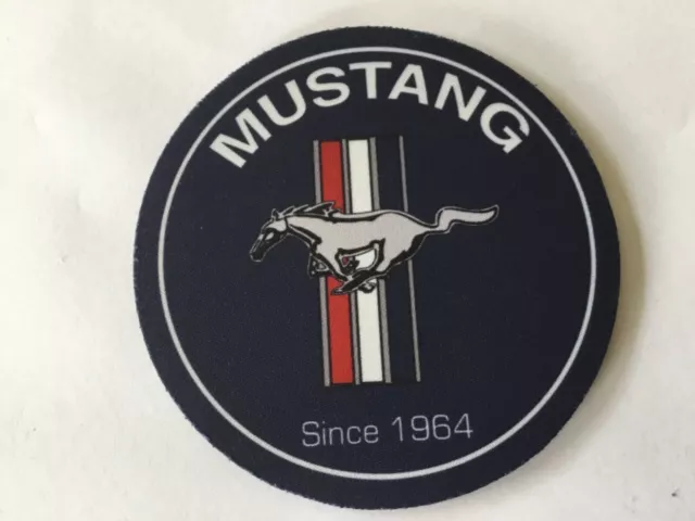 2 x. Yes. Two xFord Mustang Shelby beer neoprene bar COASTER Man cave HOME DECOR