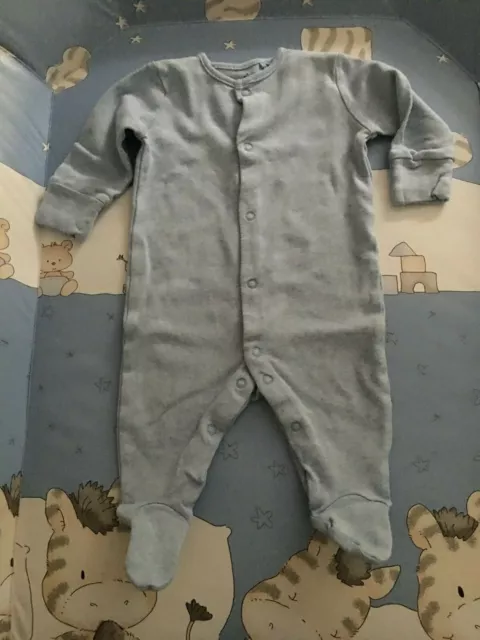 Tuta pigiama bambino NEXT tuorlo all-in-one babygrow taglia 3-6 m blu semplice