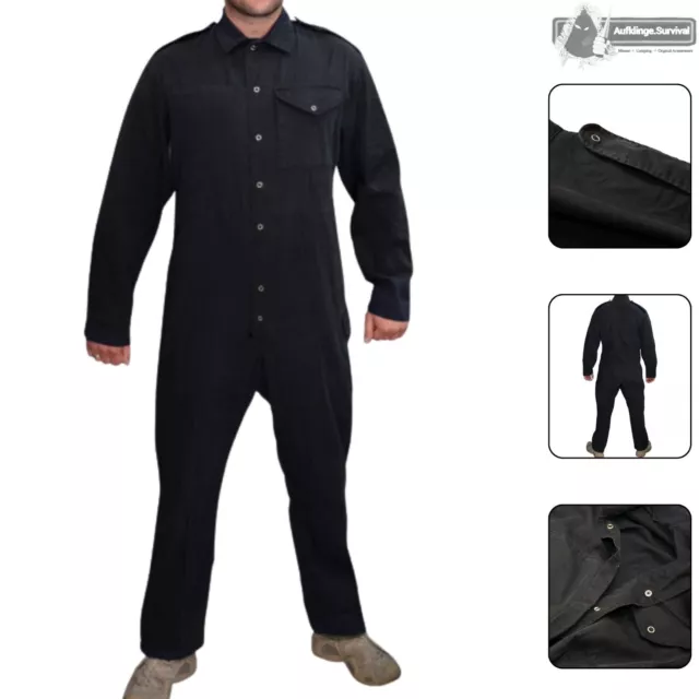 Original Britische Armee Arbeitskombi Schwarz Overall Coverall Men's Black Army