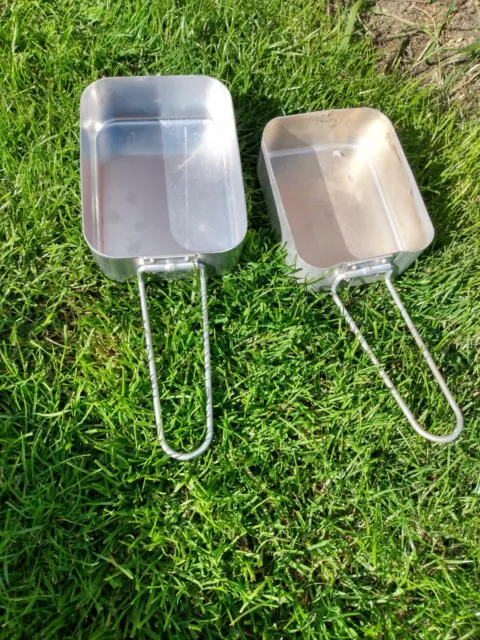 Genuine British Army two piece mess tin set, issued. Postage Included.