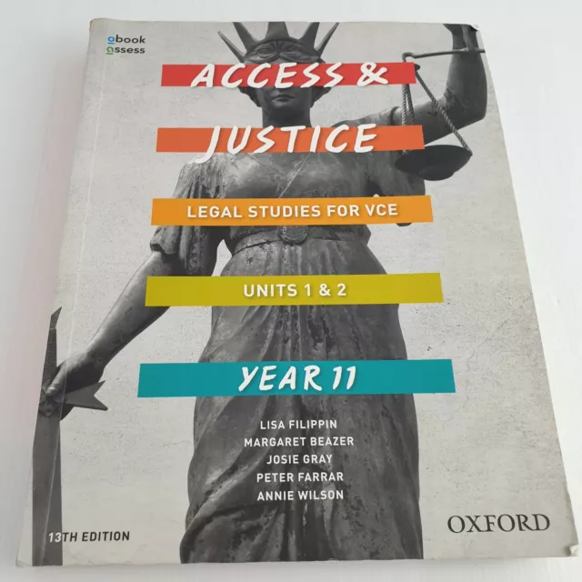 Access and Justice VCE Legal Studies Units 1&2 Student book  by Li B10