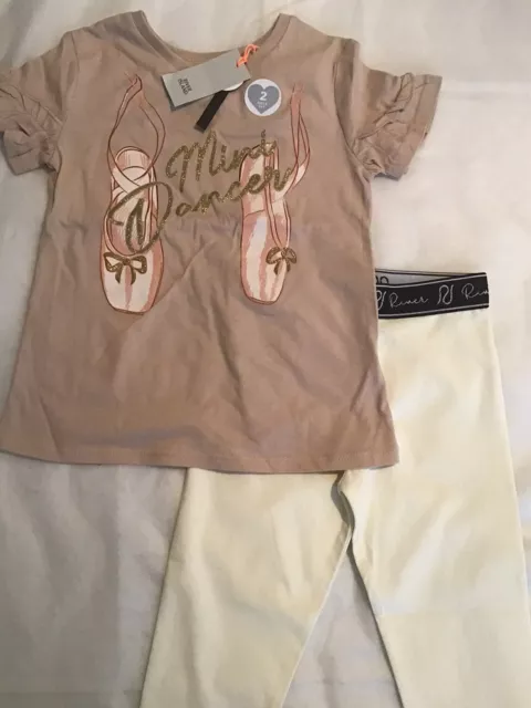 River Island Mini Girls Aged 2-3 Years Mini Dancer T-shirt Set BNWT