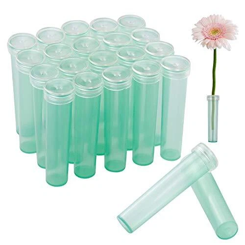 DESON 90 Pcs Tubes à Fleurs Plastique Transparent Fleurs Flacons d'eau Floral...