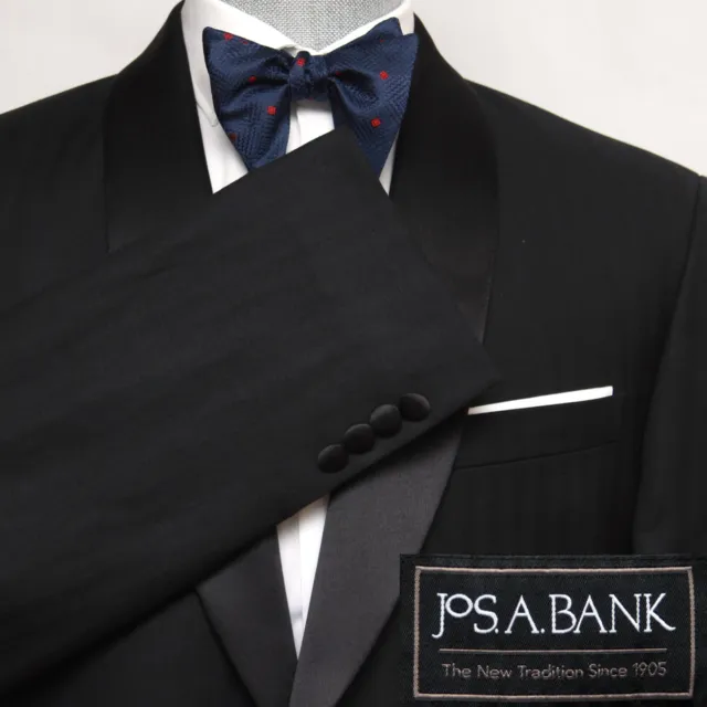 44R JOS A Bank Mens Tailored Black Formal Dinner Jacket Blazer D010013 ...