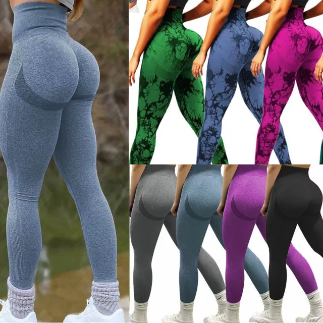 Women Butt Lift Yoga Pants High Waist Fitness Gym Leggings Scrunch Trousers Hot