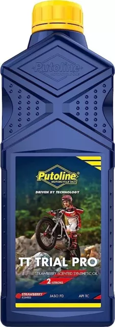 Putoline TT Trial Pro Strawberry Scented 2 Stroke Synthetic Engine Oil - 1 Litre