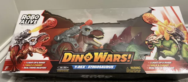 Juguete robótico Zuru Robo Alive Dino Wars 2 DINOSAURIOS T-Rex y Stegosaurus dinosaurio