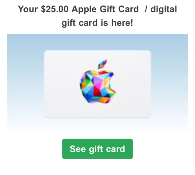 CANADIAN APPLE GIFT CARD CANADA CANADIAN ITUNES CARD MUSIC MOVIE APP STORE  $25