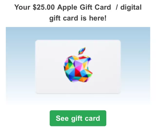 Apple iTunes Canada Gift Card – $25 –