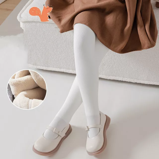 Baby & Girls Plain Tights Soft Touch Cotton Rich School Uniform Warm Thick