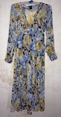 Kate and Lily Maxi Dress floral  size uk 8 -V Neck -Long Sleeved
