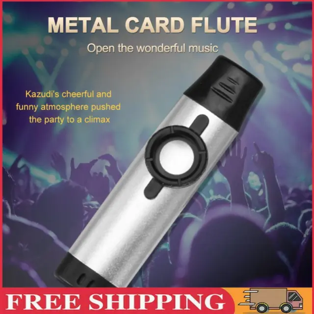 Portable Flutes Aluminum Alloy Kazoo Lightweight Music Lover Gift (Silver)