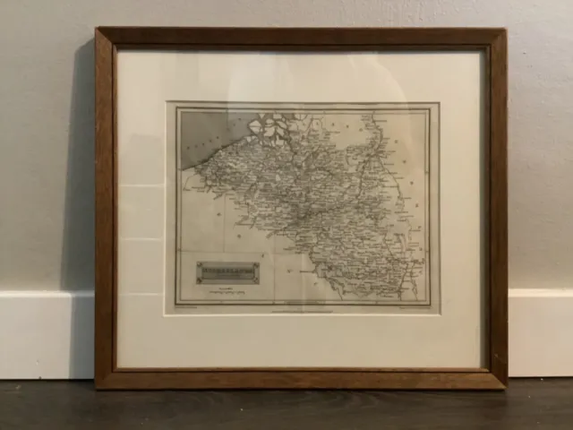 1828 Framed Map Of Southern Netherlands Thomas Tegg