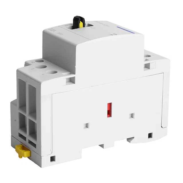 Contattore CA domestico 2P 32A 230V 1NO1NC con controllo manuale per elettrico❤