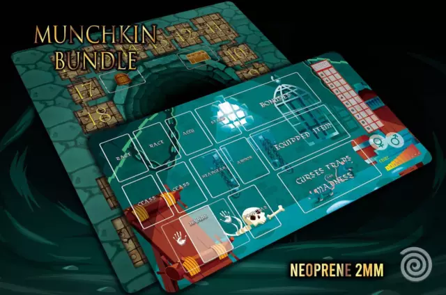 Pack Bundle Tapetes Munchkin Tablero central y tableros de jugador