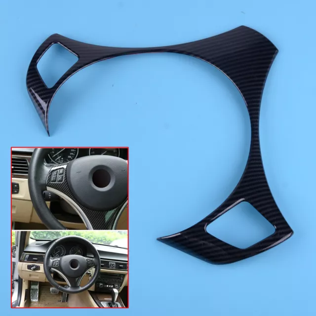 Carbon Fiber Steering Wheel Cover Trim Fit For BMW 3 Series E90 E92 E93 E82 1M