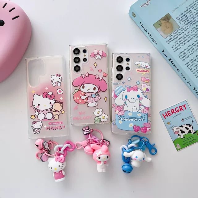 Cute Hello Kitty Doll Keychain Strap Case Cover for iPhone 11 12
