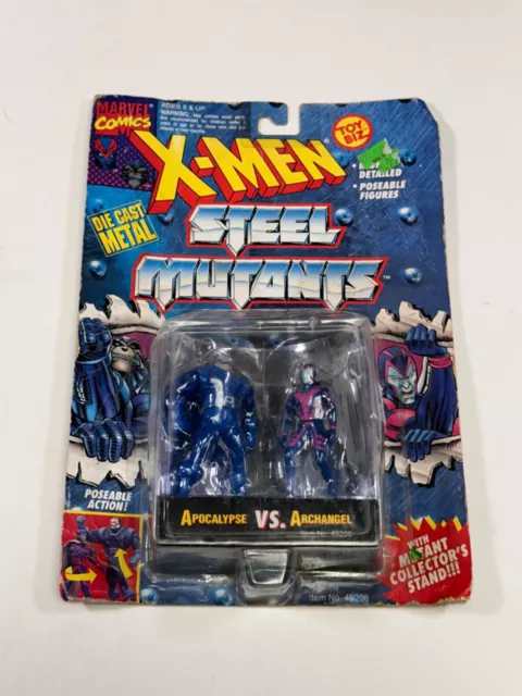 X-MEN STEEL MUTANTS (1994 ToyBiz) -- Apocalypse Vs Archangel AF -- On Card