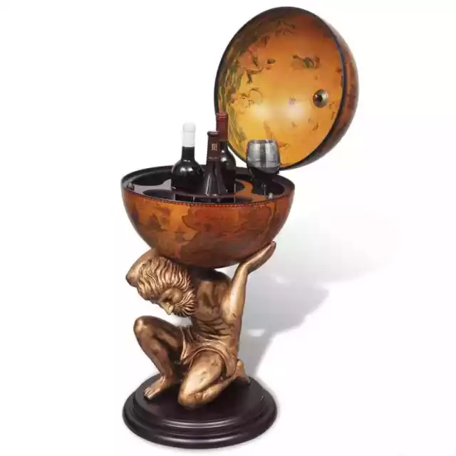 Vintage Globe Wine Stand Bar Drink Bottle Rack Cabinet Liquor Storage Holder Vintage Globe Wine Stand Bar Drink Bottle Rack Cabinet Liquor Storage Holder